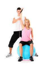 Working out couple
