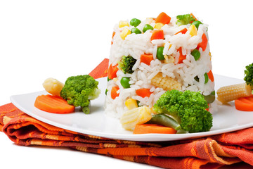 Rice and vegetables
