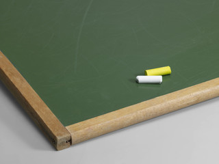 black board and crayons