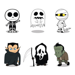 Halloween Ghost Character Costumes