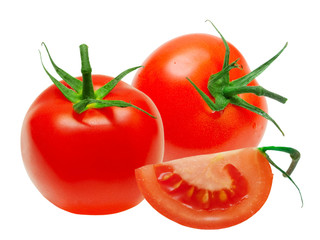 Tomato isolated on white background