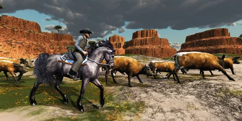 Wall murals Wild West Cowboy 01