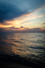 Obraz premium Sunset over the baltic sea