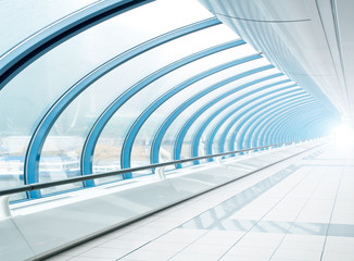 Fototapeta premium blue transparent hallway