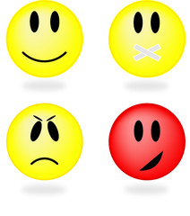 Collection of smiles. Vector illustration.