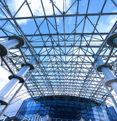 details of contemporary airport interior