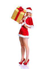 Christmas santa helper girl.