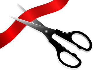 Scissors and ribbon