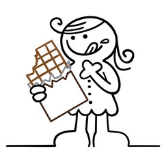 figur isst schokolade