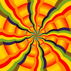 Abstract colorful radial spectrum