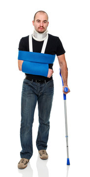 Man With Crutch