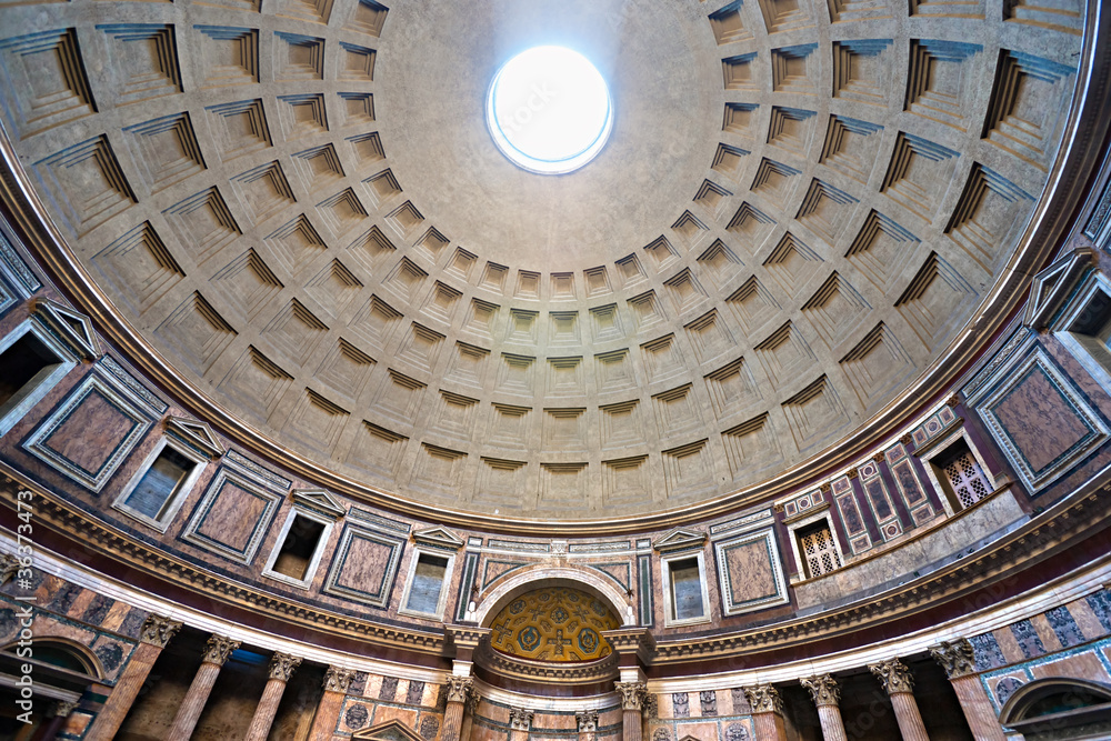 Wall mural Inside the Pantheon, Rome, Italy.