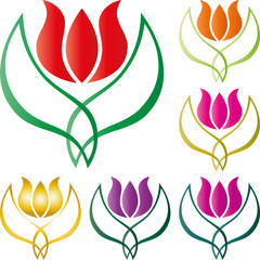 Blume, floral, Tulpen, Vektor, Hintergrund