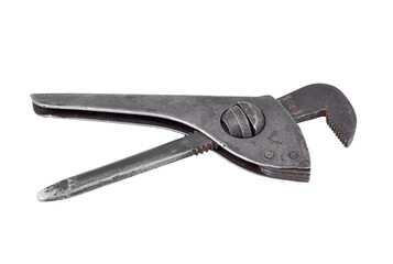 Adjustable gas wrench, isolated on white background