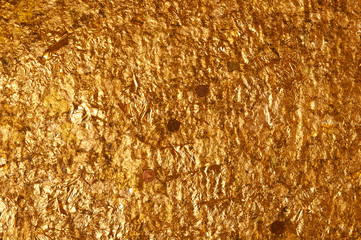 Golden budda texture close up
