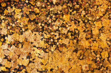 Golden budda texture close up