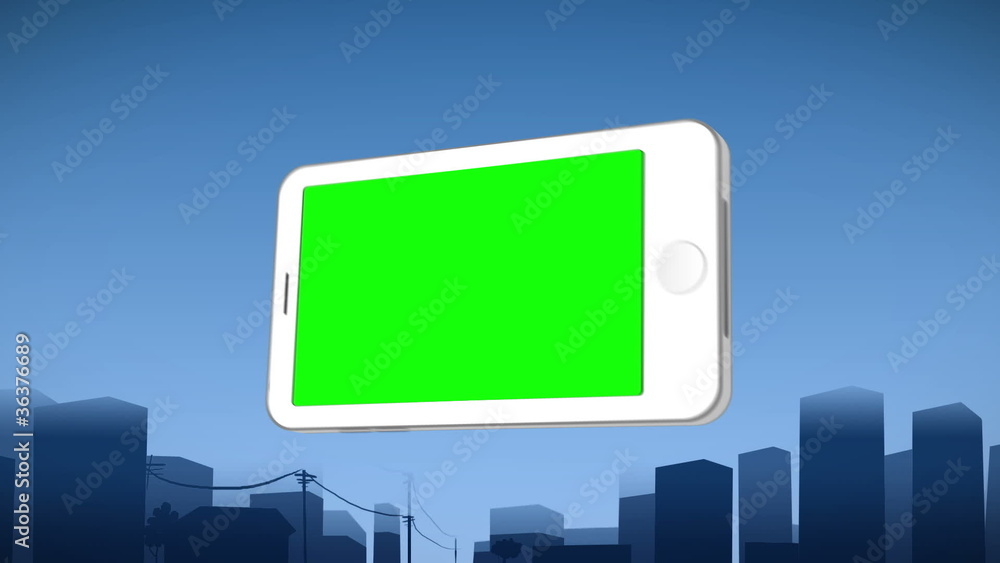 Aufkleber smartphone showing copy spaces