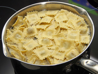 Cuisson de raviolis