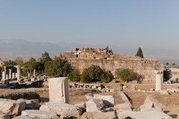 Ancient ruins Hierapolis. Turkey