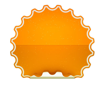 Orange spotted hamous sticker or label