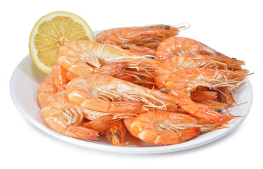 Menú navideño con langostinos.