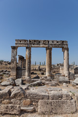 Fototapeta na wymiar Ancient ruins Hierapolis. Turkey
