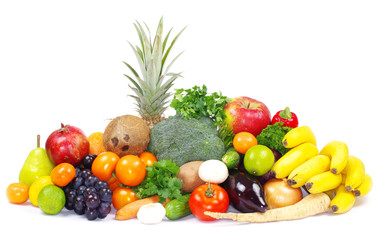 Obraz na płótnie Canvas vegetables and fruits
