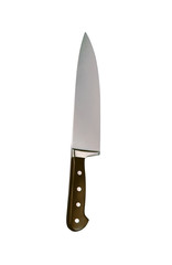 Kitchen knife over white