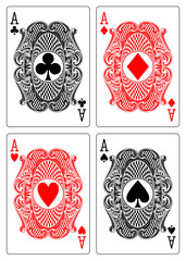 four aces club diamond heart spade