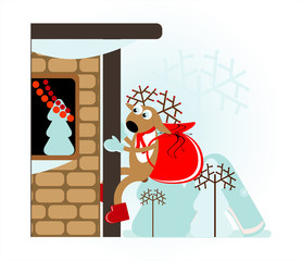 deer on wall