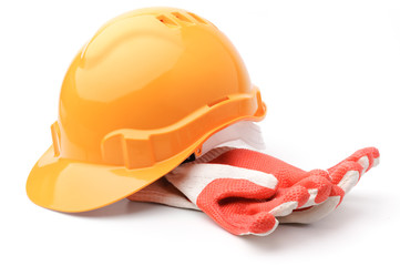 Hard hat and gloves