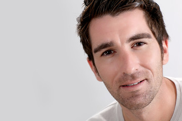 Fototapeta premium Portrait of man on white background