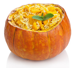 pumpkin risotto isolated