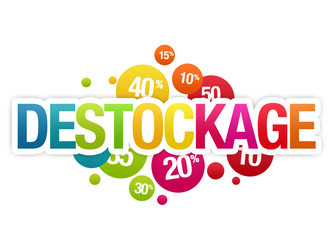 Naklejka premium déstockage