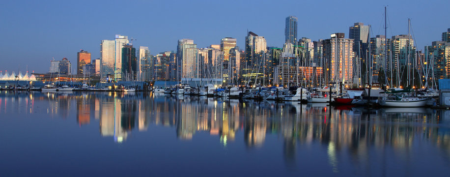 Vancouver downtown evening, Canada BC