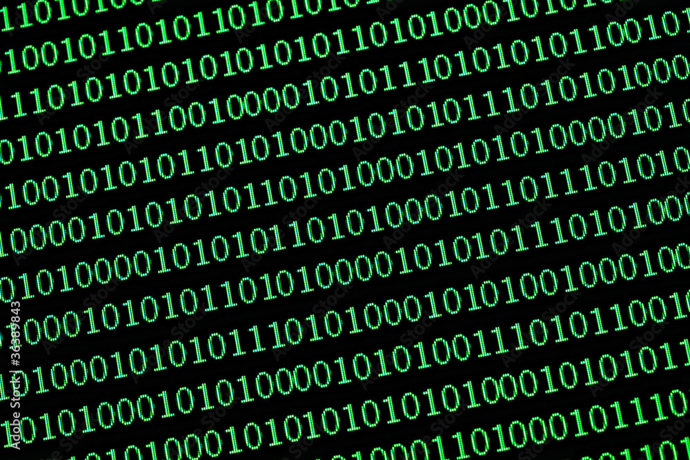 Poster binary numbers moder communication computer