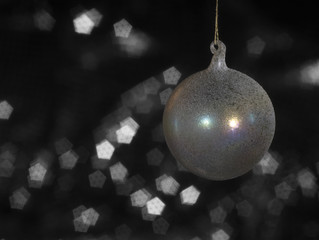 translucent multicolored Christmas bauble