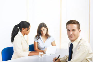 Obraz premium young Caucasian businessman