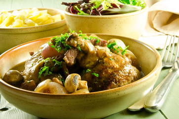chicken in red wine