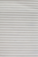 White metalic shutter.