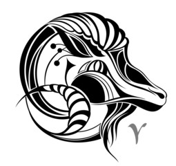 Aries zodiac vector sign