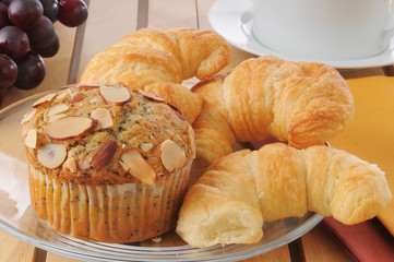 Muffins and croissants