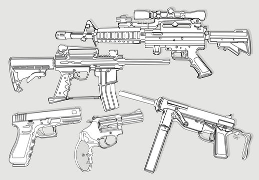 machine guns