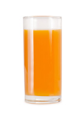 Glass with carrot juice