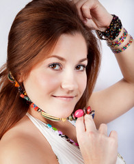 Girl with a bracelet on her arm