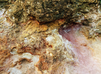 abstract colorful soil structure in Elba