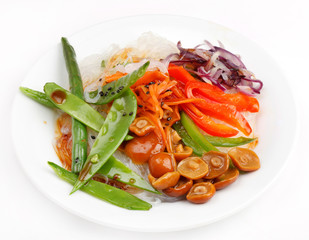 rice noodles with vegetables