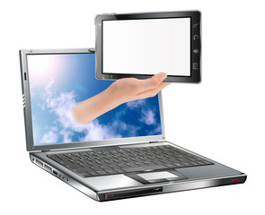 Laptop mit Tablet-Pc
