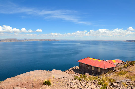 House overlooking lake Titicata