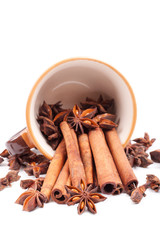 cinnamon in cofee cup